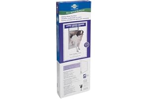 PetSafe Glas-Schiebetür für Haustiere mit Haustierklappe, Zum Einbau in Glas-Schiebetüren, Robuster Aluminiumrahmen, Weiß