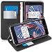 Produktbild Orzly® - Multifunktionsfähige Fliphülle für das OnePlus 3 [2016 Modell / Dual SIM Version] -Multi-Functional Wallet Stand Case - mit intergrierter Brieftasche, aufstellbarem Gestell und Magnet-Verschluss in Schwarz