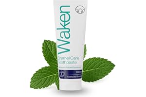 Waken Enamel Care Toothpaste – SLS Free with Natural Spearmint & Fluoride to Strengthen Enamel, Vegan Toothpaste for Fresh Breath, Daily Protection, 75ml