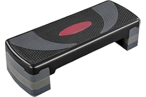 Abician Step de Fitness Stepper d'aérobic 79,5 x 30 x 20cm Réglable sur 3 Hauteurs Marche d'Exercice pour Fitness à la Maison et au Bureau