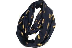 FAIRYGATE Infinity Scarves Retro Soft Wave Snood Loop Scarf Gifts for Women Girls