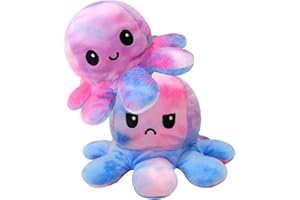 G-Lovely'S Poulpe Peluche Reversible Octopus Peluche, Pieuvre Tournante, Pieuvre en Peluche, Pieuvre en Peluche, Peluche Douce Pieuvre Pieuvre en Peluche Jouet Cadeau pour Enfants (Couleur)