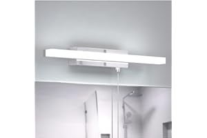 Lamptobe 9W LED Bathroom Mirror Light with Pull Cord Switch 230V Cold White 6000K Bathroom Lamp IP44 Waterproof, 850lm Bright Wall Light Over Mirror Lamp for Shaving and Makeup