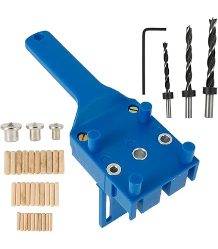 3-in-1 Dübel-Bohrschablone Kit – Mit 5 Bohrern 6-15 Mm, Für Präzise Holzverbindungen