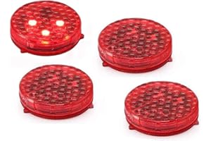 Youngine 4 Pack Universal Car Door Warning Light Anti-collision LED Safty Lights Strobe Flashing Open Reflector Lamp Auto On/Off with 3 Flashing Modes (Red)