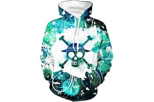 OLIPHEE Sweats à Capuche Homme à 3D Anime Sweat à Cosplay Costume Hoodies Manches Longues Veste Shirt