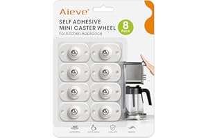Aieve Device slider for kitchen appliances, ball rollers for small food processors, mini furniture rolls, adhesive rolls for coffee machine, self-adhesive 360° rotating wheels, accessories for hot air