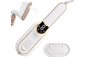 THECOOPIDEA Mini Fer à Vapeur,1300W Machine à Repasser Portable,Rotative à 180 °，20s De Chauffage Rapide,Réservoir Deau 100 ML,Humide et sec Pour La Maison,Bureau and Voyage-Beige