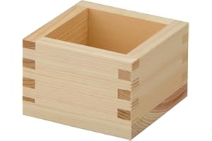 漆器かりん本舗 Yamako Japonais Fait Cyprès Japonais Coupe à saké Masu 5勺 90 Milliliters 12208