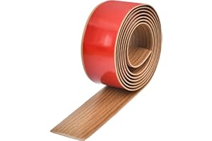 DODUOS 2m*5cm PVC Floor Transition Strip Self Adhesive, Yellow Oak Grain Flooring Threshold Strip,Threshold Strip for Laminate Flooring Door Strip Threshold, Tile to Laminate Transition Strip