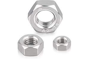 MINISOISO Ecrou 100 Pièces Ecrou Inox M4, Ecrous Hexagonal en Acier inoxydable, Écrou de Blocage Autobloquant, DIN 934, Écrous Hexagonaux pour Vis