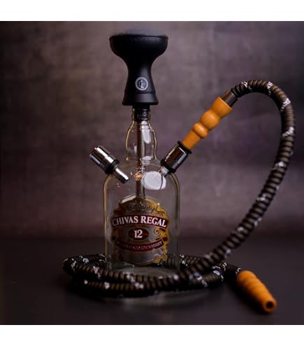 Traveling Water Top Puff Glass Bong, Portable Screw On Bottle