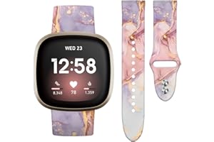 Vozehui Pasek kompatybilny z Fitbit Versa 3/Fitbit Sense, dla kobiet i mężczyzn, miękki silikonowy nadruk, zapasowy pasek sportowy do zegarka Fitbit Versa 3/Fitbit Sense