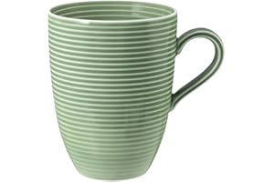 SELTMANN WEIDEN Seltmann 001.753845 Beat Porzellan Becher mit Henkel, Rund, Grün, 0.35L, 11.0cm Durchmesser, 10.8cm Höhe, 6 Stück