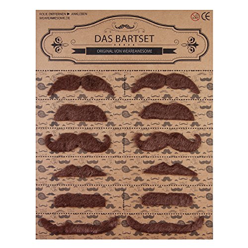 Preisvergleich Produktbild WeAreAwesome Das Bartset - Set 7 – Bärte zum Ankleben