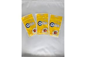 THREE STRAWBERRY Wrigley's XXL Orbit strawberry & banana Flavour Chewing Gum Bag 3 x 58g x 42 counts