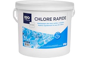 EDG - Chlore Choc Piscine - Action Rapide - Pastilles Spécial Eau Verte - Seau 5kg - Gamme Traitement Et Accessoires Piscine EDG Access