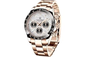 PAGRNE DESIGN Pagani Design - Reloj de Cuarzo para Hombre con cronógrafo de Cristal de Zafiro de Acero Inoxidable, Resistente al Agua, con Movimiento japonés, Reloj de Cuarzo para Hombre