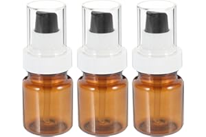 HOUSOUTIL Lot de 3 bouteilles vides de 40 ml - Pour cosmétique - Pour voyage - Taille - en plastique - Pour bouteille de - Portable - Rechargeable, marron, 60ml, Fashion