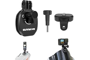 HAFOKO Motorcycle Windshield Mount Clamp Clip Aluminum Compatible for Gopro Hero 13 12 11 10 9 8 DJI Action 4 3 2 Motorbike Windscreen Bracket Compatible for insta360 X4 X3 X2 X RS Sports Action Camera