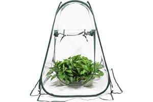 ValueHall Mini Serra Pop-up in PVC Trasparente 68 x 68 x 86cm Portatile per Piante Impermeabile Pioggia Balcone Serra Giardinaggio Domestico V7094