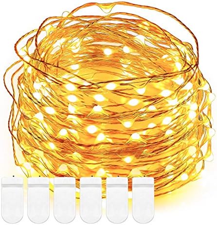 30 LED Battery Fairy Lights, 6 set String Lights Copper Wire Warm White Starry Lights for Bedroom Indoor Wedding Party DIY Christmas Decoration by DecorNova