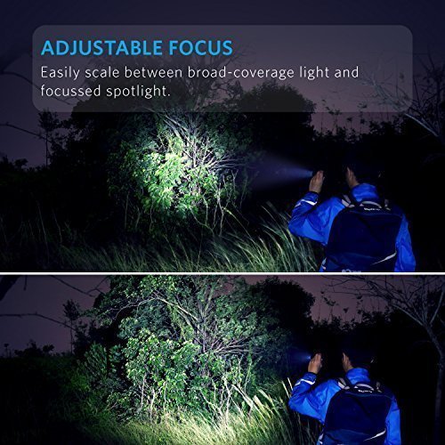Anker LC90 LED Taschenlampe, IP65 Wasserfest, Super Helle 900 Lumen CREE LED, 5 Licht Modi, Wiederaufladbare Taschenlampe im Hosentaschenformat mit Zoom für Camping, Wandern und Notfälle ( Inklusive 18650 Batterie ) - 4