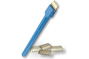 Footprint 1" Scutch Chisel and 5 Double Combs Set - 5 Double-Ended Combs Included. Essential Builders Hand Tools for a bricky/Bricklayer or Stone Mason