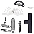 PKPKAUT Bendable/Weighted Forks for Hand Tremors, Adaptive Handicap Fork for Parkinsons Patients, Parkinson Curved Fork for Shaking Hands, Liftware Angled Arthritis Fork for Adults Disabled Elderly