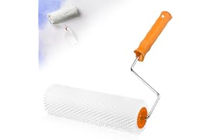 CVASNF Stachelwalze Ausgleichsmasse, 23 cm Entlüftungswalze Stachellänge 14 mm Entlüftungsroller Kunststoff Nagelwalze Handstachelwalze Nagelrolle zur Entlüftung von Bodenbeschichtungen