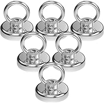 Ganci Magnetici 28 Kg Magnetpro - 6 Pezzi, Magneti Al Neodimio Forti, Per Porte, Frigo, Garage