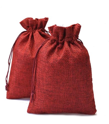 110 Sachets En Jute Avec Cordon - Petits Pochettes Cadeau 7x9cm En Toile De Lin Naturel, Idéal Pour Bijoux, Mariage Et Surprises