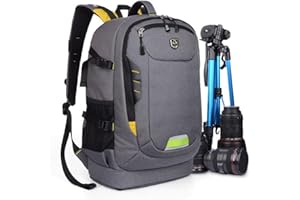 YUHAN Oxford Large Capacity Multi-function Waterproof Anti-shock SLR/DSLR Gadget Camera Bag Professional Gear Photography Travel Backpack Rucksack