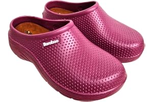 BARABOO Womens Garden Clogs Slip On WP Wide Fit Ladies Comfort Shoes Removable Insole Farm Nurse Camping Summer