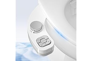 PENDEJATO Pulvérisateur Bidet Toilette WC - Non Électrique Accessoires De Toilette Japonaise - Buse Rétractable Avec 2 Angles De Jet（Anti-colmatage）- Pour Le Nettoyage Avant Et Arrière (Argent)