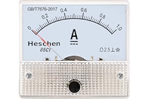 Heschen 85C1-1A Rechteck Panel montiert Strom Meter Amperemeter Tester DC 0-1A Klasse 2.5 weiß