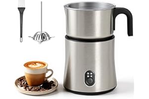 NAPASA 500ml Split Electric Milk Frother, Automatic Milk Steamer and Frother with 4 Various Whisk Accessories, Hot & Cold Milk Foam Maker for Coffee, Cappuccinos, Macchiato, Latte, Hot Chocolates Milk