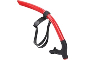Deror Front Snorkel Breathing Tube Detachable Swimming Scuba Fit for Snorkeling Diving Training(Red)