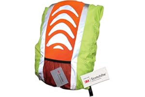 Salzmann Housse de Sac à Dos réfléchissante - Couverture Anti-Pluie Imperméable - Fabriquée avec 3M Scotchlite
