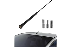Flaconi Antenne Voiture,Antenne Radio Voiture,avec M4 M5 M6 Adaptateurs,Universelle Accessoires Extérieurs de Voitures,Convient aux Modèles Courants tels Que Camions,VUS,Voitures,Camping-Cars