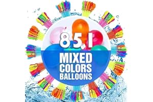 Ligtmor 851 Stück Wasserbomben Selbstschließend, 23 Bündel mit je 37 Wasserbomben Luftballons,Schnell zu Füllende Selbstverschließende Wasserbomben, Sommer Outdoor Bunter Wasserbomben
