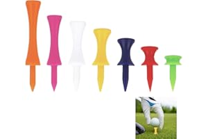 VEYALTEDL Tee Golf Plastica Tee,70PCS Colore Misto Tee Da Golf Ultra Resistenti E Stabili,Dell'altezza Adatto per Allenamento Di Golf,Strumenti Da Allenamento Accessori per Il Campo Da Golf Taglia Unica