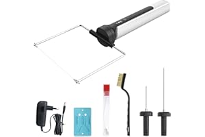 HYPEJET 3-en-1 Eléctrico Cortador de Espuma, 100-240V/15W Máquina de Corte de Poliestireno para Espuma de Polietileno, EPP, KT, PVE, Blanco