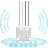 Répéteur WiFi 6 Extérieur ZENVY AX3000 - Portée Longue, IP67, Double Bande 2.4G/5.8G, PoE