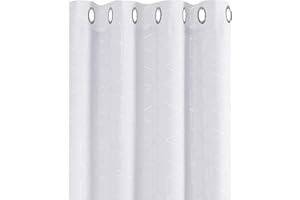 ‎DECONOVO Deconovo Vorhang Vorhänge Verdunkelung für Schlafzimmer Dicke Thermogardinen Blickdichte Gardinen mit Ösen Vorhänge, 260x140 cm(HöhexBreite), Silber Grau, 2er Set