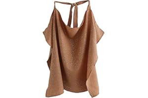 SZJIAHTM Mother Baby Adjustable Cotton Nursing Cover for Breastfeeding Protection, Nursing Poncho Boned Scarf Multi Use Car Seat Stroller Cover Breastfeeding Shawl for Outdoor