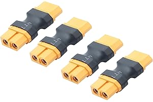 Riertostng XT60 Female to Female Connector Adapter, XT60 Connector No Wire Adapter Converter for RC Lipo Battery Drone Toy Car etc(4Pcs)