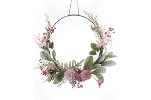 FUNVALLEY SURPERFECT Door Wreath, 41cm Decor Wreath Artificial Flower Decoration Front Door decor for Spring Wedding Wreath Large Front Door Wall Hanging for Front Door &Outdoor