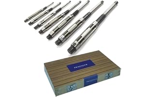 PRAZTECH Set di 7 alesatori manuali regolabili HV -H3 (1/4" - 15/32") in scatola di legno