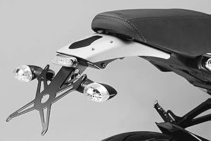 XSR900 2015/20 - Kit Targa (R-0772) - Portatarga Inclinazione Regolabile - LED a 3 Luci e Minuteria Inclusi - Accessori De Pretto Moto (DPM Race) - 100% Made in Italy